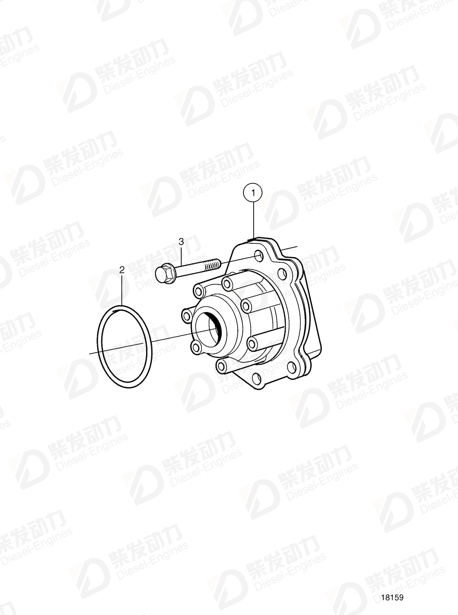 volvo penta Bearing housing 8170641 Drawing volvo penta Bearing housing 8170641 Drawing